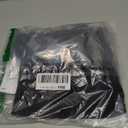 Waitfairy Cargo Pants Women Drawstring Elastic Waist Baggy Parachute Pants Woman Y2K Bottoms with Multiple Pockets (Medium, 01 Black)