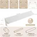 Homemate King Size76"x10"x6" Bed Wedge Pillow for Headboard - Bed Gap Filler(0-8") - Triangle Bloster Pillow Wedge - White
