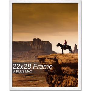 A PLUS MAX 22x28 Picture Frame White Light Weight Wall Mount