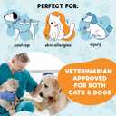 BENCMATE Inflatable Dog Cone Collar Alternative, Soft Dog Cone for Small Medium Large Dogs and Cats, Neck Recovery ECollar Donut Collar After Surgery (Large+, Blue)