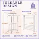 Clothes Drying Rack Foldable，Height & Length Adjustable Drying Rack