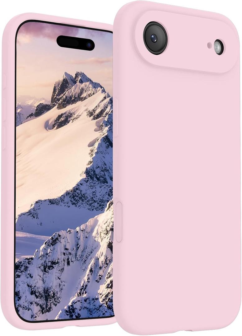 FireNova Magnetic for iPhone Air Case, Compatible with MagSafe, [Integrated Silicone Camera Control Button] [Camera Protection] Microfiber Lining Phone Case for iPhone 17 Air, 6.5", Chalk Pink