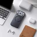 for iPhone 17 Pro Case with Stand Black, Fits MagSafe Ring, Military-Grade Drop Protection, Build in Kickstand,Slim Matte Finish Shockproof Phone Cover 6.3"