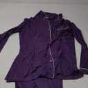 Ekouaer Pajamas Women's Long Sleeve Sleepwear Soft Button Down Loungewear Pjs Lounge Set Nightwear (Medium, Purple)