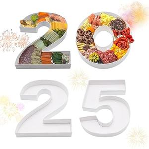 8inch 2025 of Class Graduation Cardboard Number Fillable Charcutrerie Board Sweet Treat Party Decorative Box (2025)