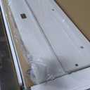 Rolanstar Bed Frame Twin Size with Charging Station and LED Lights, Upholstered Headboard with Storage Shelves, Heavy Duty Metal Slats, No Box Spring Need, Noise Free, Easy Assembly, White