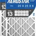 Aerostar Air Filter 20x25x6 MERV 13 AC Filter, HVAC, Furnace Filter, 2 Pack | ACTUAL SIZE (19.75 x 24.25 x 6.00) Fits Aprilaire 201, AC Filter, Furnace Filter Captures Dust, Lint & Pollen MERV 9