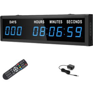 Blue 1.8" 9Digits Large LED Countdown Count Up Days Clock with Remote Christmas Event