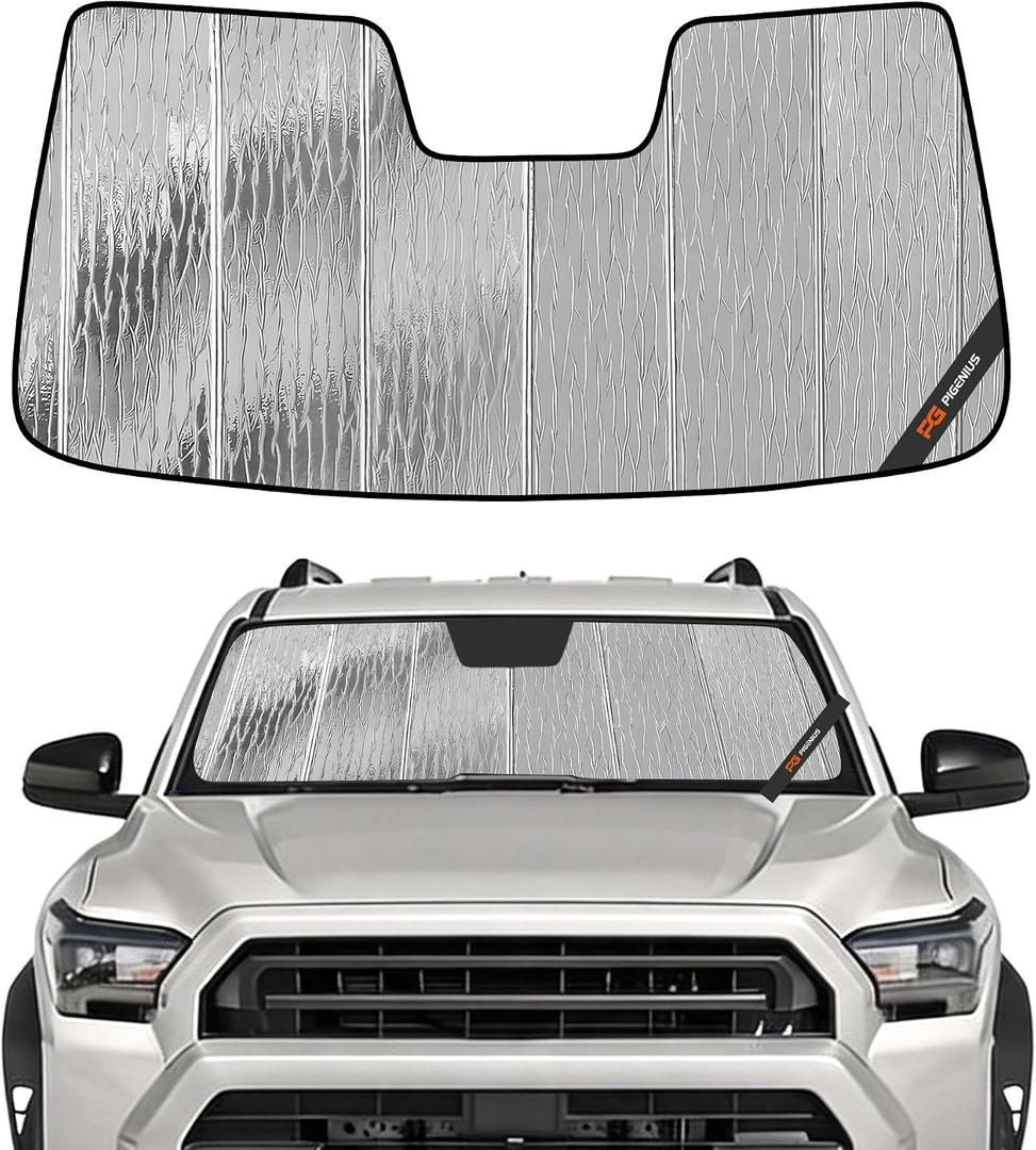 Pigenius Windshield Sun Shade for Toyota 4Runner 2025-2026 with Factory Dashcam, Front Window Sunshade - AstraGuard