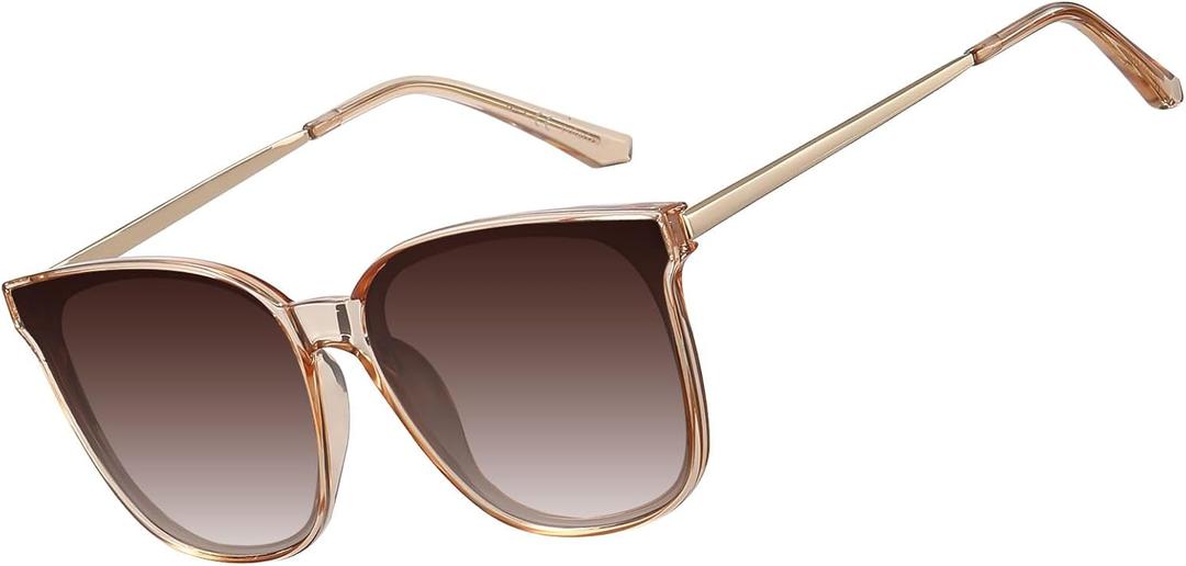 HAOLOTA Women’s Cat Eye Sunglasses Oversized Polarized UV400, Lightweight Fashion Shades