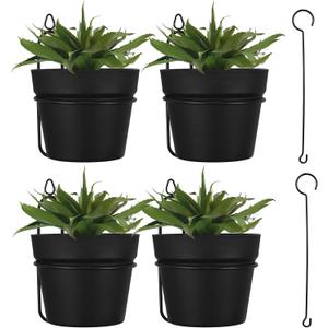 Gardzen Hanging Planters, Hanging Pots Holder for Plants Outdoor & Indoor, Plant Hangers for Plant Flower, L (2-Pack 6.3")