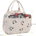 2 x Cute Insulated Lunch Bag Women Lunch Bags for Work Travel Picnic Kawaii Medium Waterproof Simple Large Lunch Bag Lunchbox With Pockets for Men Women