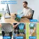 Portable Waist Fan, 32H USB Rechargeable Clip the Waist for Working, 15000mAh Personal Fan with 5 Speeds & Flashlight Neck Hanging Hands-Free for Outdoor Travel