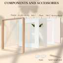 LAUBO2 Wooden 5x7 Small Picture Frame Matted to 4x6, Natural Beech Wood Photo Frame White, Pine Wood Back Panel