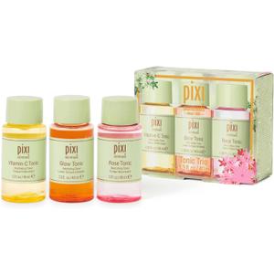 Pixi Beauty Tonic Trio | Holiday Edition Gift Set with 3 Pixi Favorite Tonics | Glow Tonic, Vitamin- C Tonic, Rose Tonic | Calming, Hydrating, Gentle Exfoliating and Smoothing