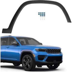 JOLONG Front Right Fender Flare For Jeep Grand Cherokee 2021-2025 Wheel Arch Trim Molding (Textured Type, Passenger Side)