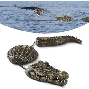 Floating Alligator Bait, 3-Section Simulated Floating Alligator, Pond Floating Alligator Bait for Garden Pond Backyard Decoration (Small Size Model)