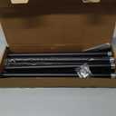 Heavy Duty Curtain Rods for Windows 66 to 120 Inch, 1 Inch Black Curtain Rods for Outdoor, Farmhouse, Bedroom, Kitchen, Living Room, Adjustable Easy Install Drapery Rod (A2,Black,30"-120")