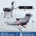 2-Pack Reclining Camping Chair 4 Position with Foot Rest Comfortable for Adults 265Ibs Folding Lounger Mesh Beach Chair with Cooler Bag,Cotton Cushion and Cup Holder for Outdoor Patio, 2-pack With Cotton Pad