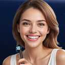 6 Pcs IO Replacement Heads Compatible with Oral B IO 2/3/4/5/6/7/8/9/10/Deep Clean Series Electric Toothbrushs, Toothbrush Heads with Medium Bristles Compatible with Oral B IO (Black/White)