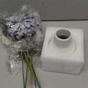 Mkono Small Artificial Flowers in Ceramic Vase 13.5" Centerpieces Coffee Table Decor, Silk Flower Arrangements for Home Decor Indoor Fake Flower Bouquet for Bathroom Dining Room Kitchen Wedding Blue (samll)