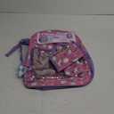 Trail maker Girls 6 in 1 Backpack and Lunch Box Set for School with Pencil Case, Water Bottle, Keychain Attached for Kids (Sparkle Unicorns) (Large)