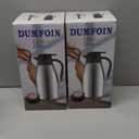 Essenya 2 PCS 68 OZ Thermal Coffee Carafe, Insulated Stainless Steel Coffee Carafe Double Walled Vacuum Thermal Pot Flask with Brushes Thermos for Keeping Hot Coffee Tea Home and Office (Silver)