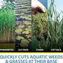 Jenlis The Original Weed Razer, Lake Weed Cutter, Large Pond Aquatic Plant Cutting Tool, Long and Sharp Razor Blades Shear Cattail, Reed, Lilly & Chara Algae, 48 Inch Cut Width, 25 Foot Throw Rope