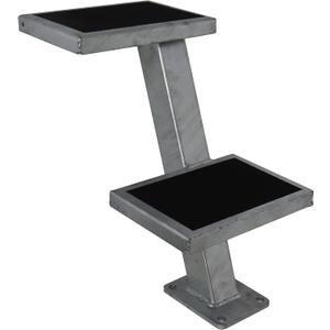 Extreme Max 3006.6812 Galvanized Trailer Tongue Step - Double (Silver)