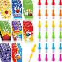 Kisston 48 Pcs Bowling Party Favors Include 24 Mini Notebooks Sports Notepads and 24 Ballpoint Pen Bowling Gifts for Party Decoration Teacher Office Reward Supplies