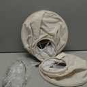 Bell Lamp Shades Set of 2, 6"Top x 13"Bottom x 10"High, Beige Shade Replacement for Table Lamps, Floor Lamps, Fabric Natural Linen Hand Crafted(Spider Fitter), Harp Holders Included, Assembly Required