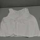 IDEALSANXUN Womens V Neck Cropped Linen Tank Tops Spring Summer Sleeveless Shirts (Small, White)