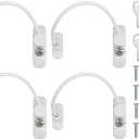 Kamtop 4 PCS Window Restrictor Locks, Lockable Window & Door Limiters with Keys, Child-Friendly Casement Window Lock, Window Opening Control Guard for Improved Child Protection (White)