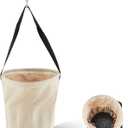 Heavy Duty Tool Canvas Bucket 12 x 12 x 9'' Tapered Wall Bucket Bag with 14 Inner Pockets, Thickened 14 Ounce Canvas, Plastic Bottom High Weight Load Capacity up to 100 Lbs(Unprinted)