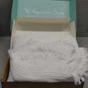 KyraHome 100% Cotton Muslin Blankets for Adults, Couch, 50"x60", Pre-Washed Plant Dyed, Breathable Lightweight Gauze Bed Blanket, All Season (White) (Throw)