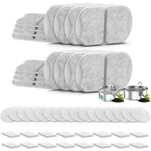 Large Dog Water Filter Replacement Compatible with 7L/230oz/1.8G Stainless Steel Pet Water Fountain Cat Pet Water Fountain Filters (16+16+16)