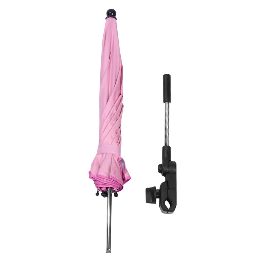 Multifunctional Cart Umbrella Pink Stroller Sunshade Canopy for Outdoor Use Easy to Install Protects from Sun Exposure Cart Supplies