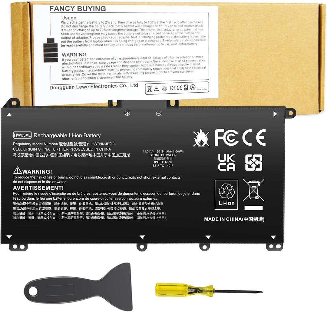 HW03XL L97300-005 Laptop Battery for HP Pavilion 15-EG 15-EH 17-CN 17-CP 15-eg0073cl 15-eg0070wm 15-eh0050wm 17-cn0xxx 17-cn0023dx 17-cn0053cl L96887-421 L96887-AC1 HWO3XL HW03041XL L96887-1D1 41.04Wh