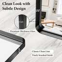 Bathroom Mirror for Wall, 30 Inch Square Mirror, Matte Black Metal Framed Square Vanity Mirror for Bathroom Bedroom Living Room Entryway, Anti-Rust, Tempered Glass, Hanging or Leaning