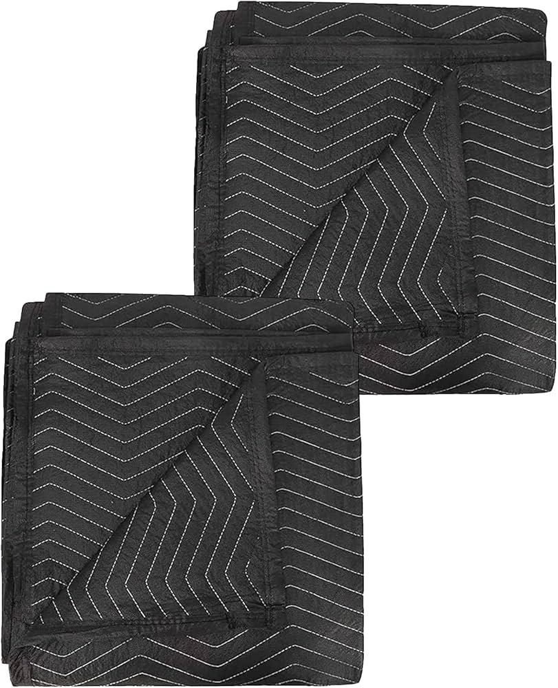 16"X42" Moving Blanket,
Heavy Duty Packing Blankets for Protecting Furniture Moves Storage, Professional Quilted Wrapping & Shipping Pads(Black)
Pack of 2
