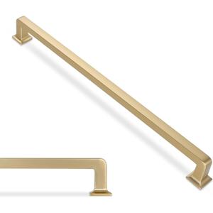 BUKOBYHE 6 Pack 15 Inch(381mm) Kitchen Cabinet Handles Champagne Bronze Cabinet Pulls Zinc Alloy Drawer Pulls Kitchen Hardware