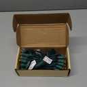 50 Count 5MM Wide Angle Led Christmas Lights Set,Outdoor Led String Lights for Garden Patio Christmas Trees Decoration,17 Feet Green Wire,Orange Color