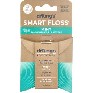 DrTung's Smart Floss - Natural Floss, PTFE & PFAS Free Floss, Gentle on Gums, Expands & Stretches, BPA Free - Natural Dental Floss Cardamom Flavor