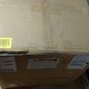 Sunset Trading Portia Faux Leather Upholstered Dining Chairs , Set of 2 |, Black Powder-Coated Tapered Legs | Dark Gray Padded Seat, Arched Open Back | Contemporary Mid-Century Modern Kitchen Sidechair