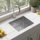 Kitchen Sink 25x22 Inch Drop In Kitchen Sink Top Mount 16 Gauge Deep R10 Single Bowl 2-Hole Stainless Steel Sink with Accessories