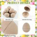 48 Pcs DIY Paper Mache Easter Eggs,3.2"x2.2"Durable Easter Eggs Empty,Cardboard Easter Eggs,Paint Your Own Paper Mache Eggs for Easter Party Gifts Basket Filler
