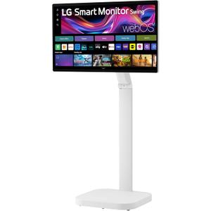 LG Smart Monitor Swing 32U889SA-W 32-Inch 4K UHD (3840x2160) IPS Touchscreen on a Fully Adjustable Wheeled Base HDR10, webOS, Built-in Speaker, HDMI, USB Type-C, Tilt/Height/Swivel/Pivot Stand, White