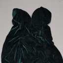 Women Sexy Velvet Strapless Bodysuit Jumpsuit Sweetheart Deep V Neck Cross Back Vintage Bodycon Leotard Bustier Top (Green, XL)