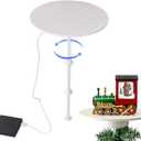 Electric Rotating Christmas Tree Topper Holder, 7.8inch 360 Degree Rotating Christmas Tree Topper Stand for Holiday Decor Universal Spinning Tree Toppers Stabilizer for All Type Decoration