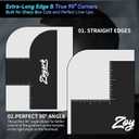 8 x Barber Enhancement Card Hairline Stencil with Right Angle & Long Straight Edges Haircut Template with Extra Guide Lines Reusable Tool for Line-Ups, Fades & Edge-Ups (Black)